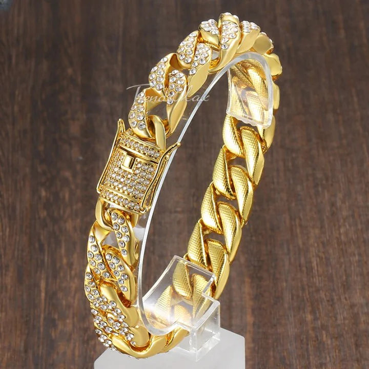 Miami Gold Curb Cuban Bracelet - All-In Trend Haven