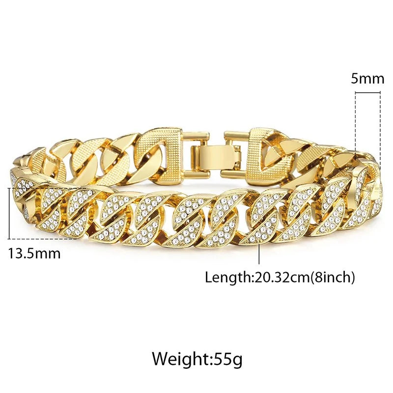 Miami Gold Curb Cuban Bracelet - All-In Trend Haven